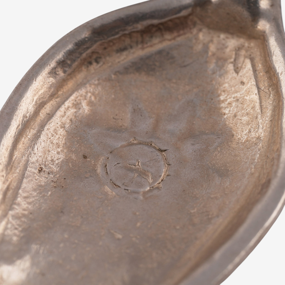 Gold Stamp Eagle Silver Spoon Pendant