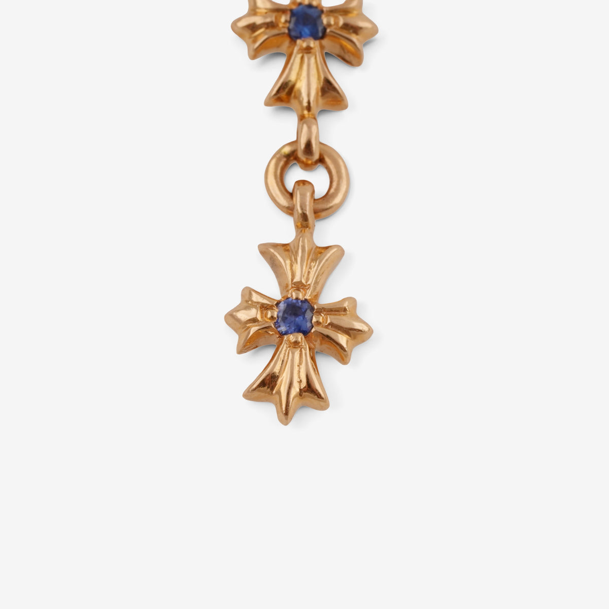 22k Triple Tiny E Sapphire Earring