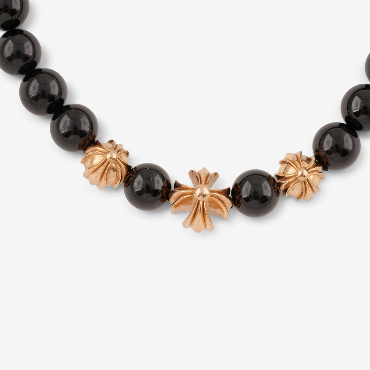 22k 8mm Obsidian Beads Bracelet