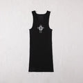 OG Floral Cross Rib Tank (Black)(M) — Chrome Hearts