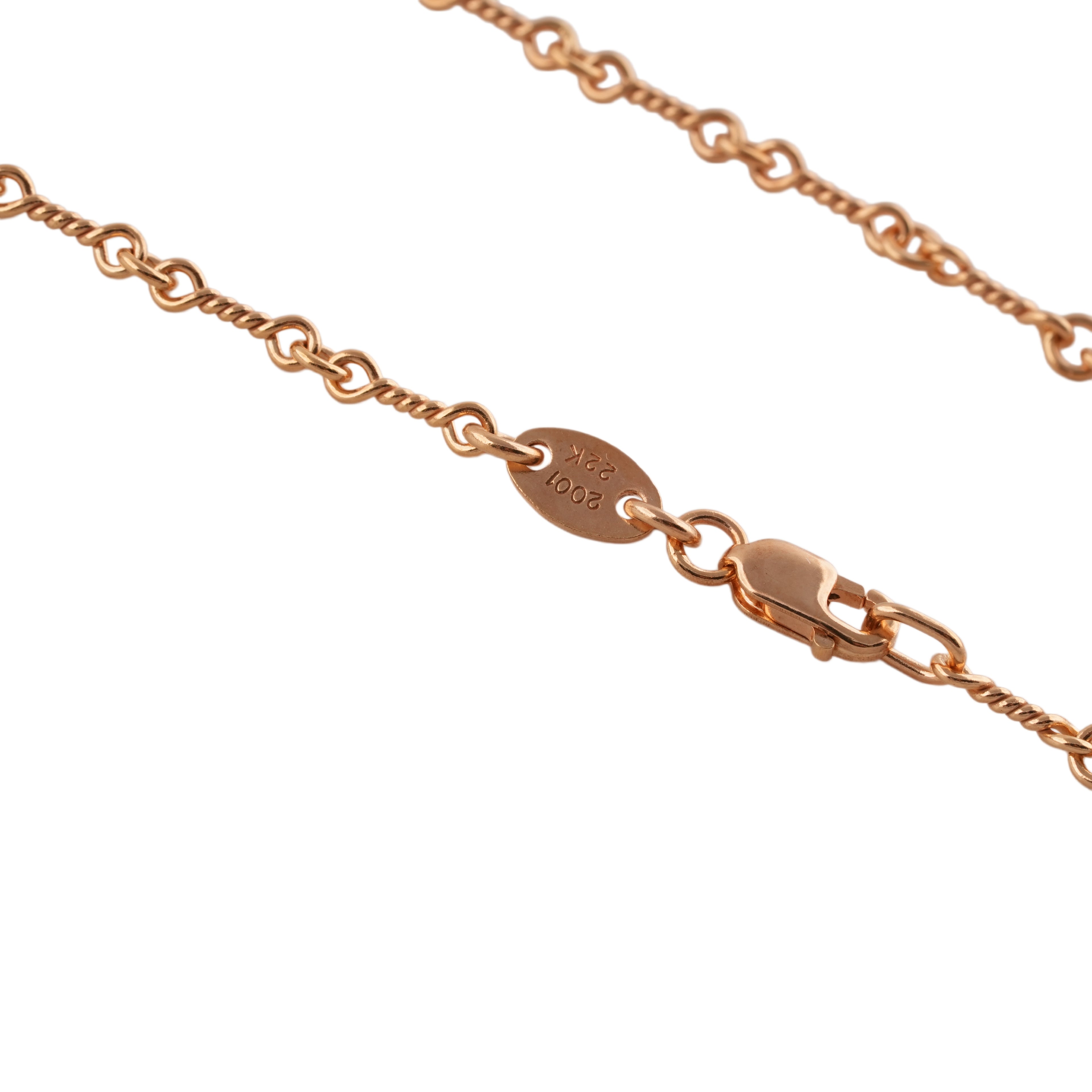 22k Twist Chain Necklace (18inch) #00476