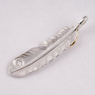 Gold Top Silver Feather (Left)(XL) #00178