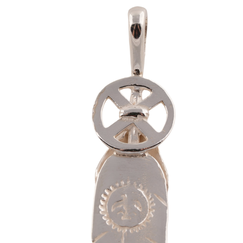 Heart Wheel Silver Feather (L) #00549