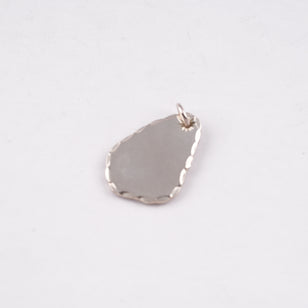 Gold Rose Stamp Drop Silver Medallion Pendant
