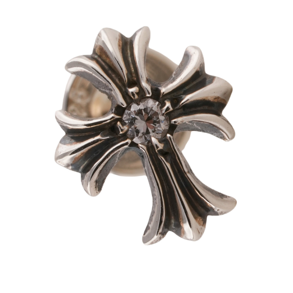 Diamond No2 CH Cross Stud Earring #00437