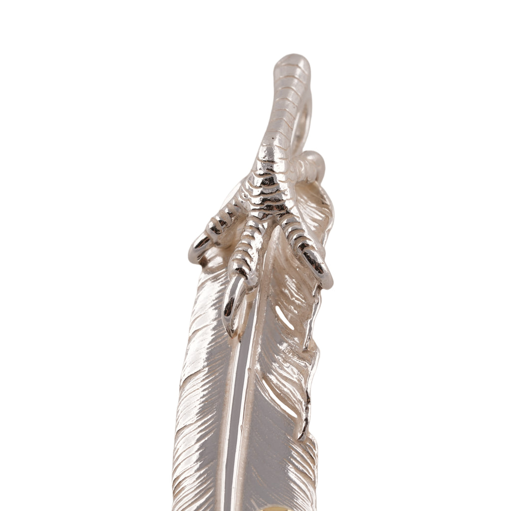 Claw Silver Feather w/ Gold Stamp (Left)(XL)
