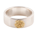Gold Rose Stamp Flat Silver Ring (US11) — Goro's