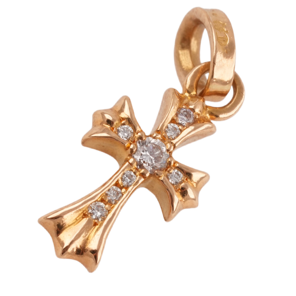 22k Pave Diamond Babyfat Cross Charm — Chrome Hearts · corner:00625/DSC08298.JPG