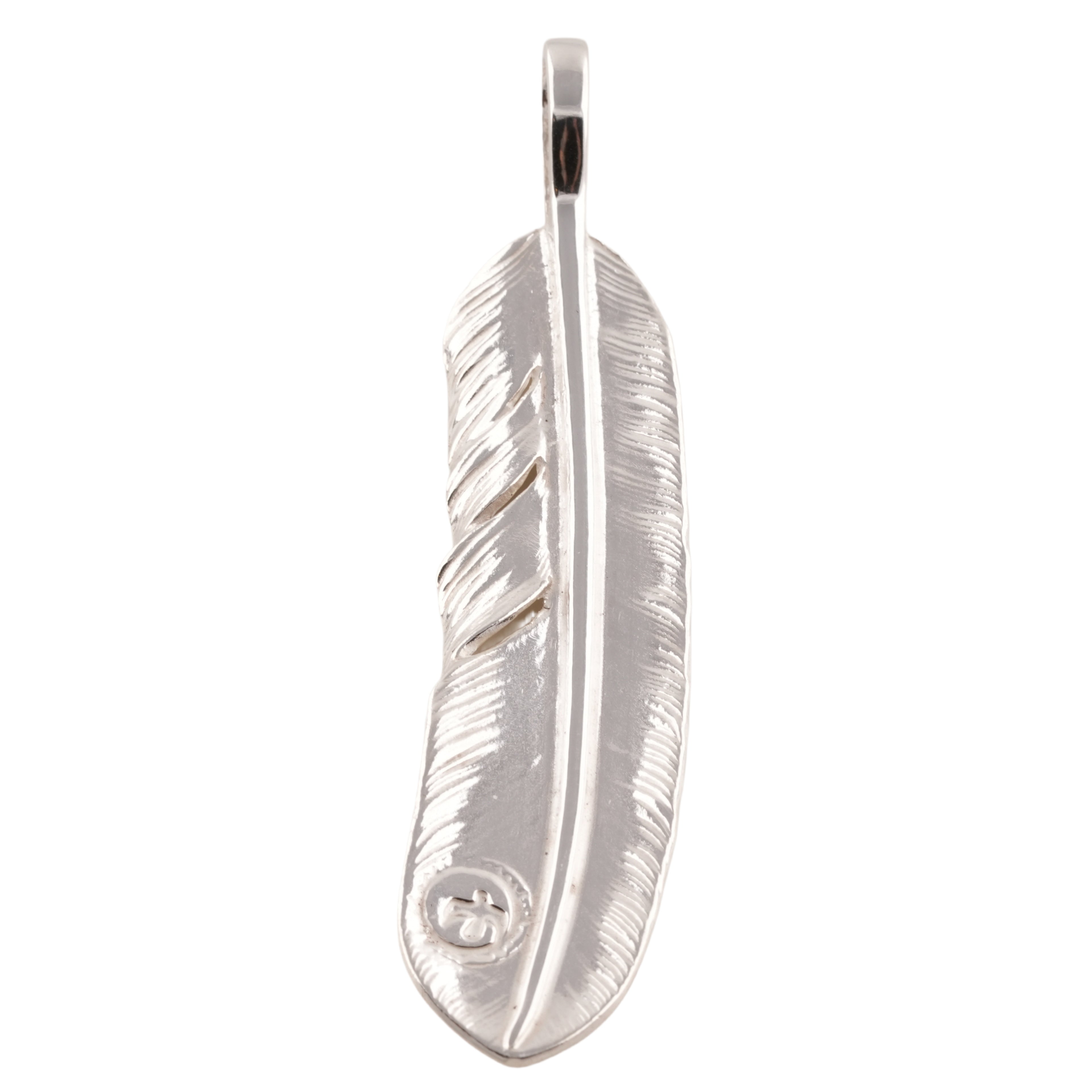 Gold Stamp Silver Feather (Left)(XL) #00305