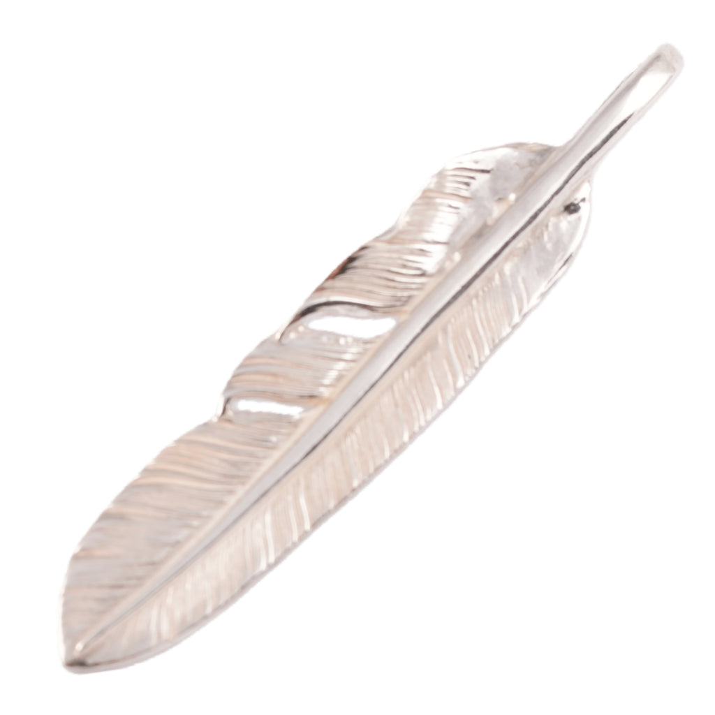 Silver Feather Pendant (Right)(L)