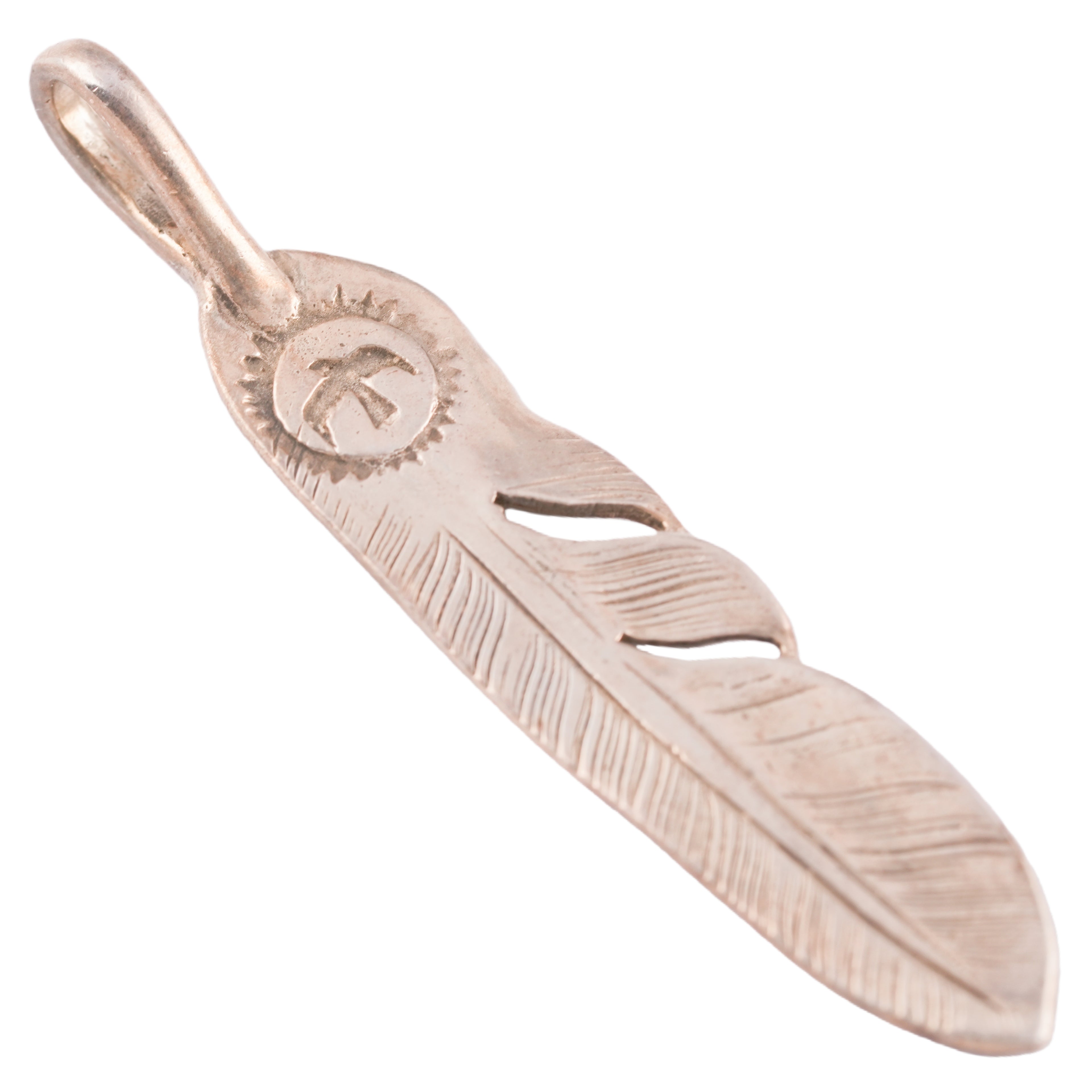 Silver Feather Pendant (Right)(L) #00143