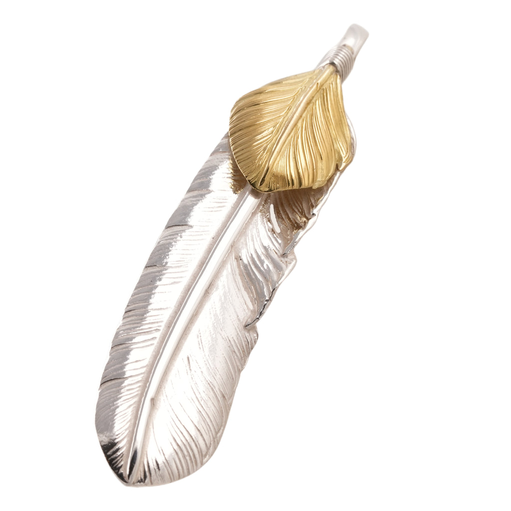 Gold Top Silver Feather (Left)(XL) #00249