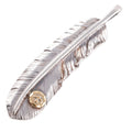 Gold Stamp Silver Feather (Left)(XL) — Goro's