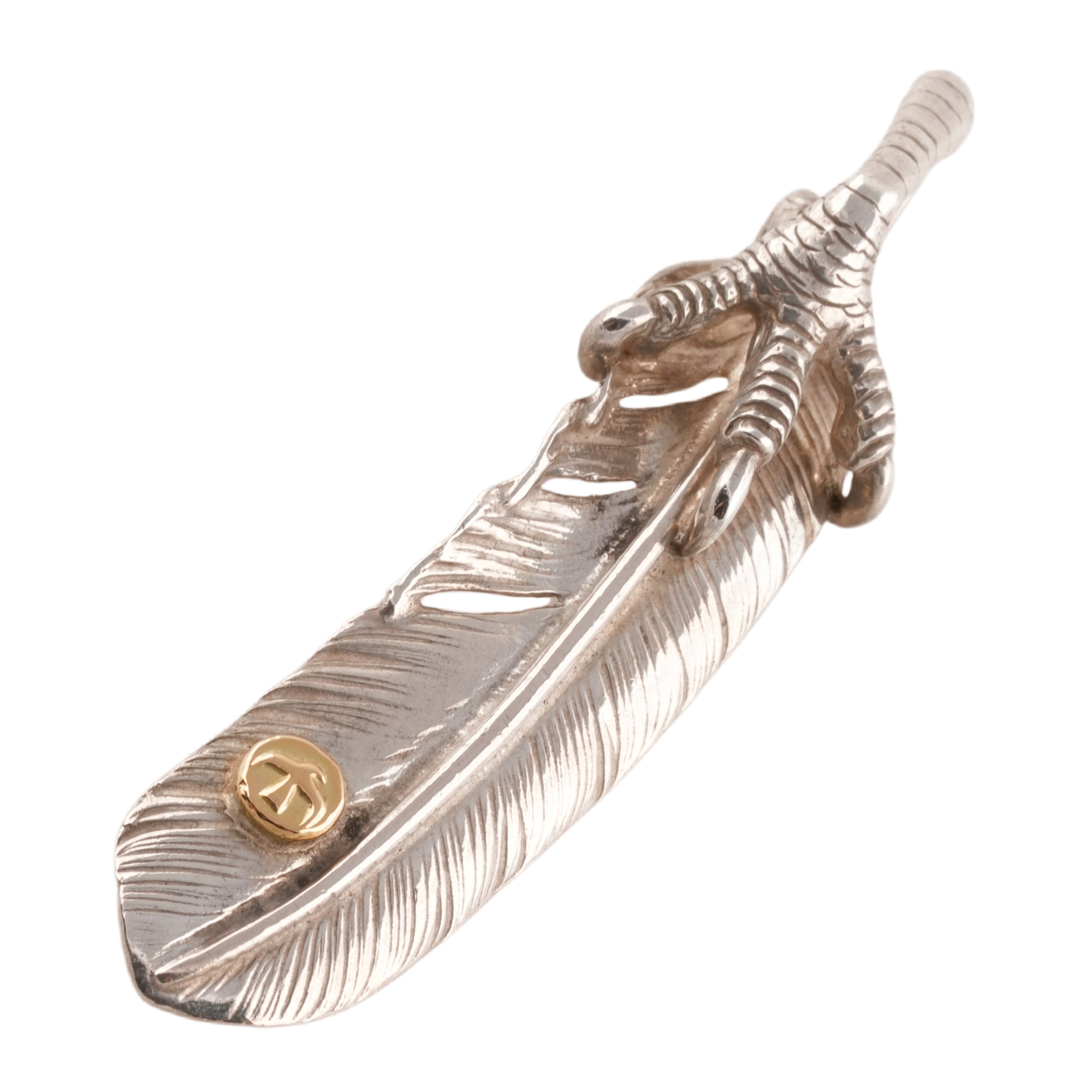 Claw Silver Feather w/ Gold Stamp (Right)(XL) #00342
