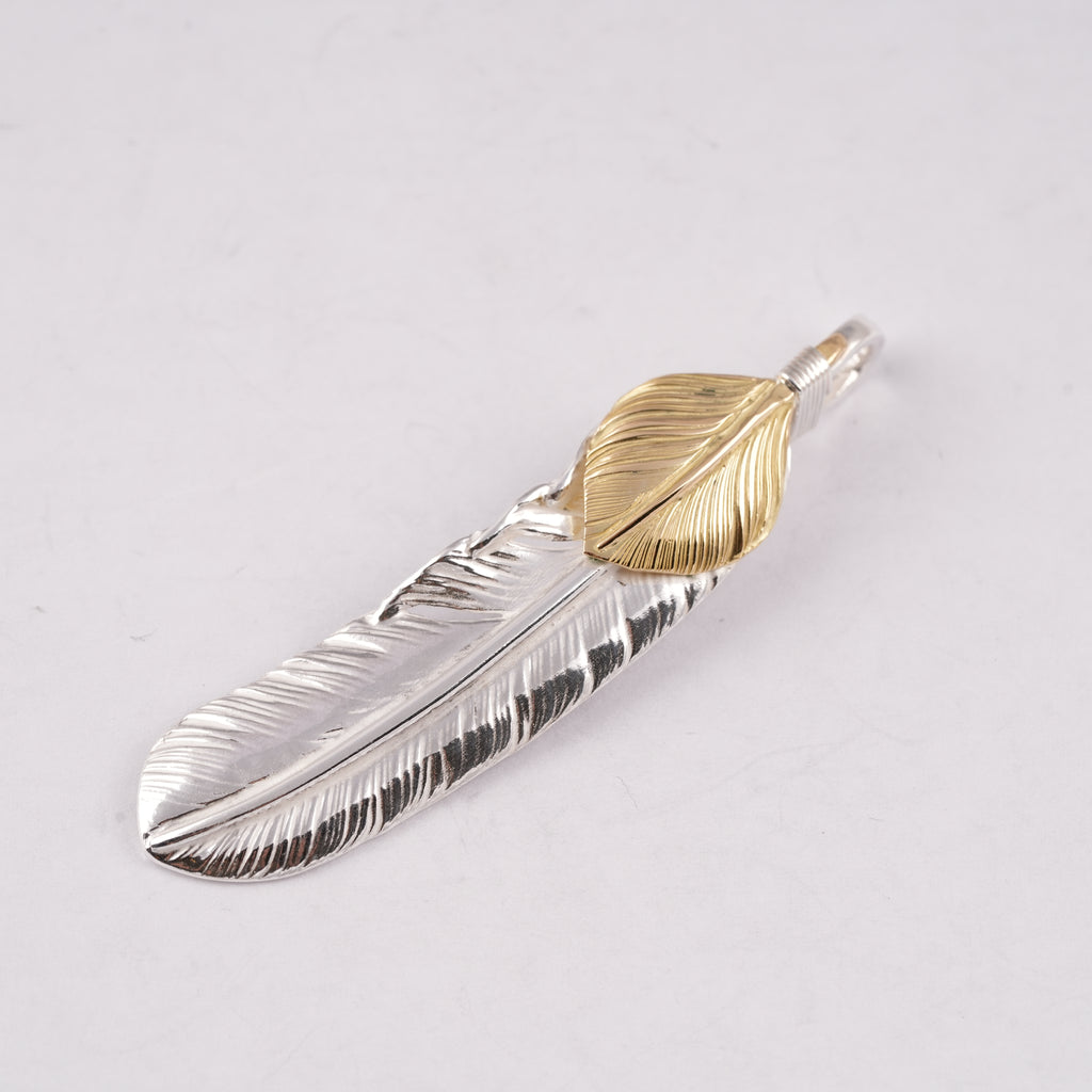 Gold Top Silver Feather (Right)(XL) #00182