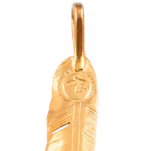 Gold Feather Pendant (Left)(L) #00123