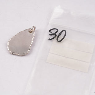 Gold Rose Stamp Drop Silver Medallion Pendant