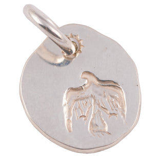 Eagle-in-Sun Silver Medallion Pendant (L)