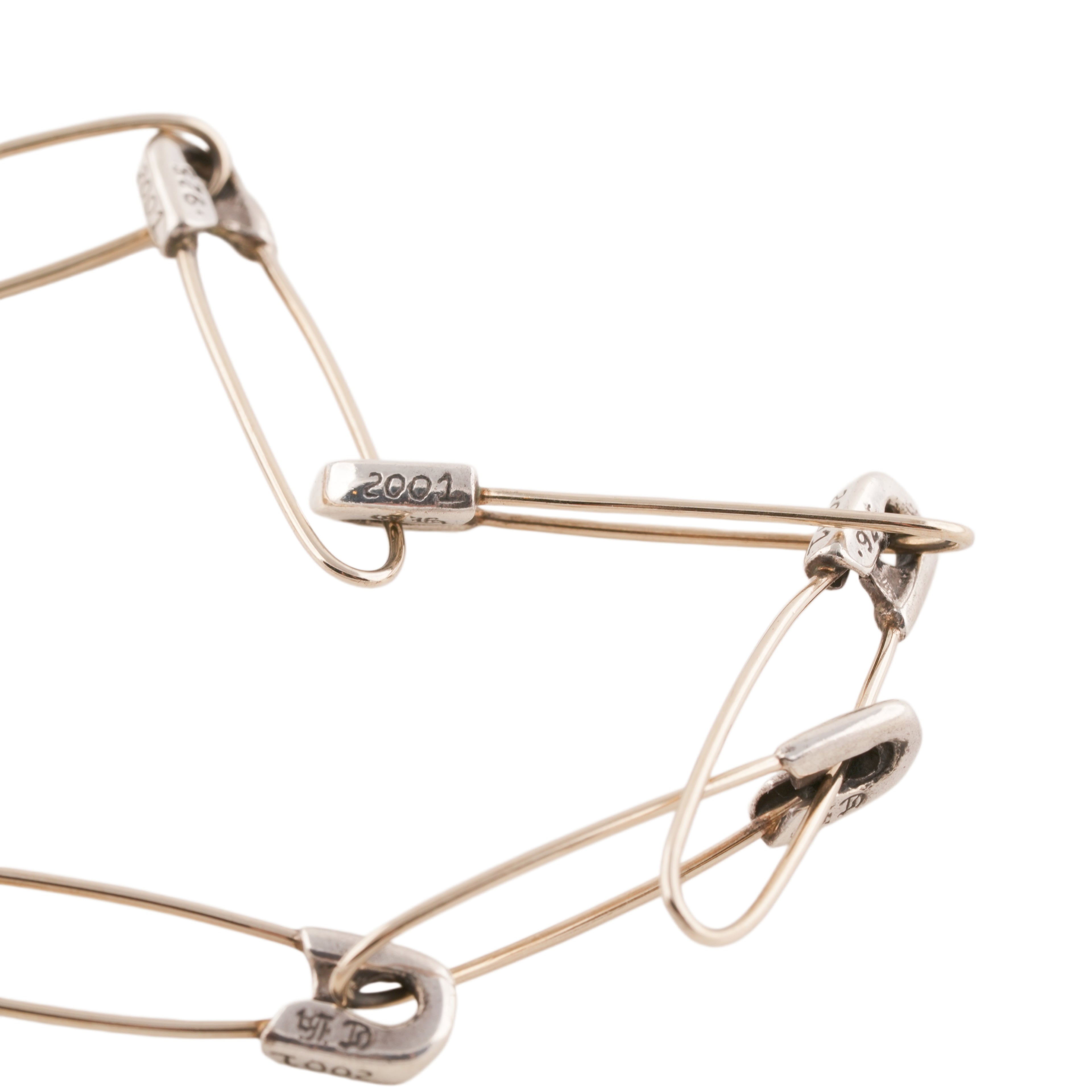 Chain of Safety Pin Necklace (16inch)