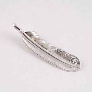 Gold Top & Rope-Bezel Turquoise Silver Feather (Right)(XL)