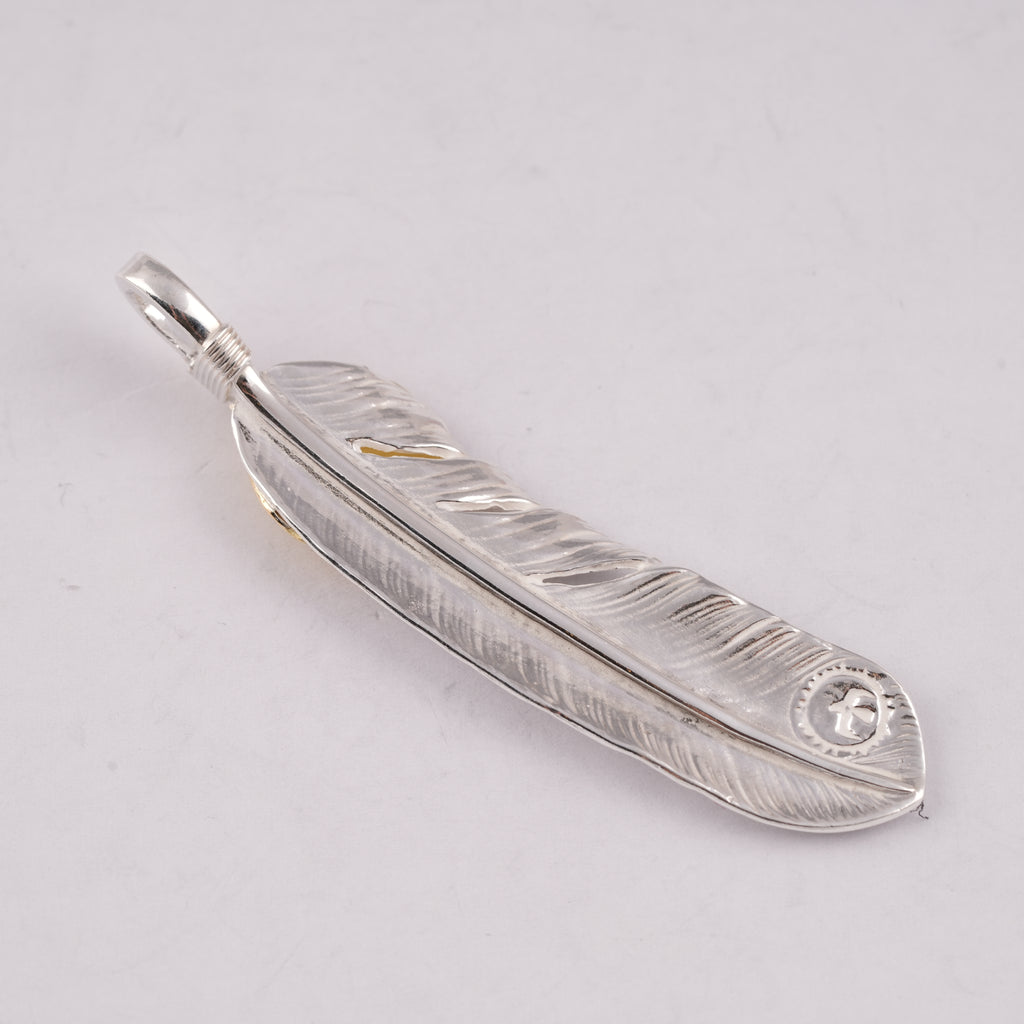 Gold Top Silver Feather (Right)(XL) #00180