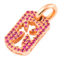 22K Pave Ruby Tiny Co Cross Dogtag Charm — Chrome Hearts