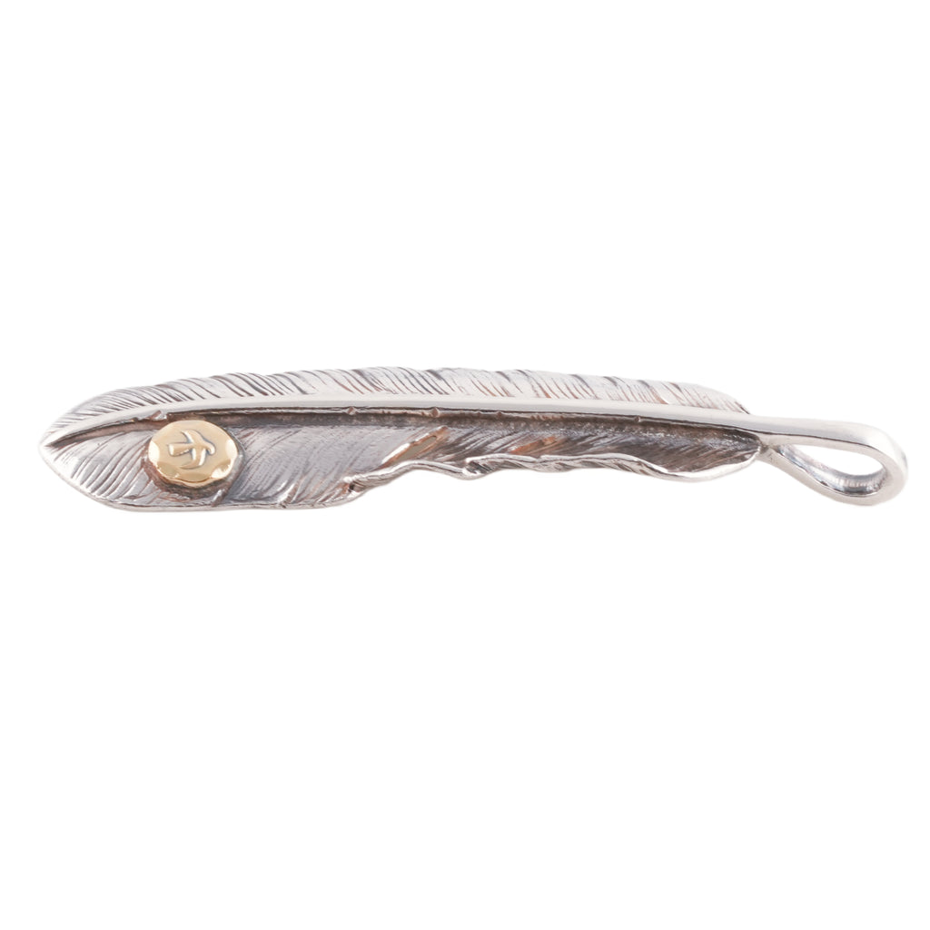 Gold Stamp Silver Feather (Left)(XL)