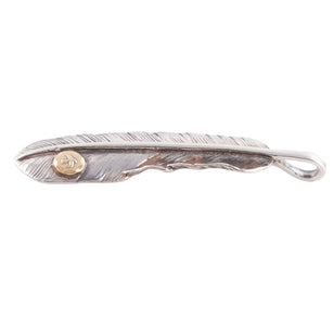 Gold Stamp Silver Feather (Left)(XL)