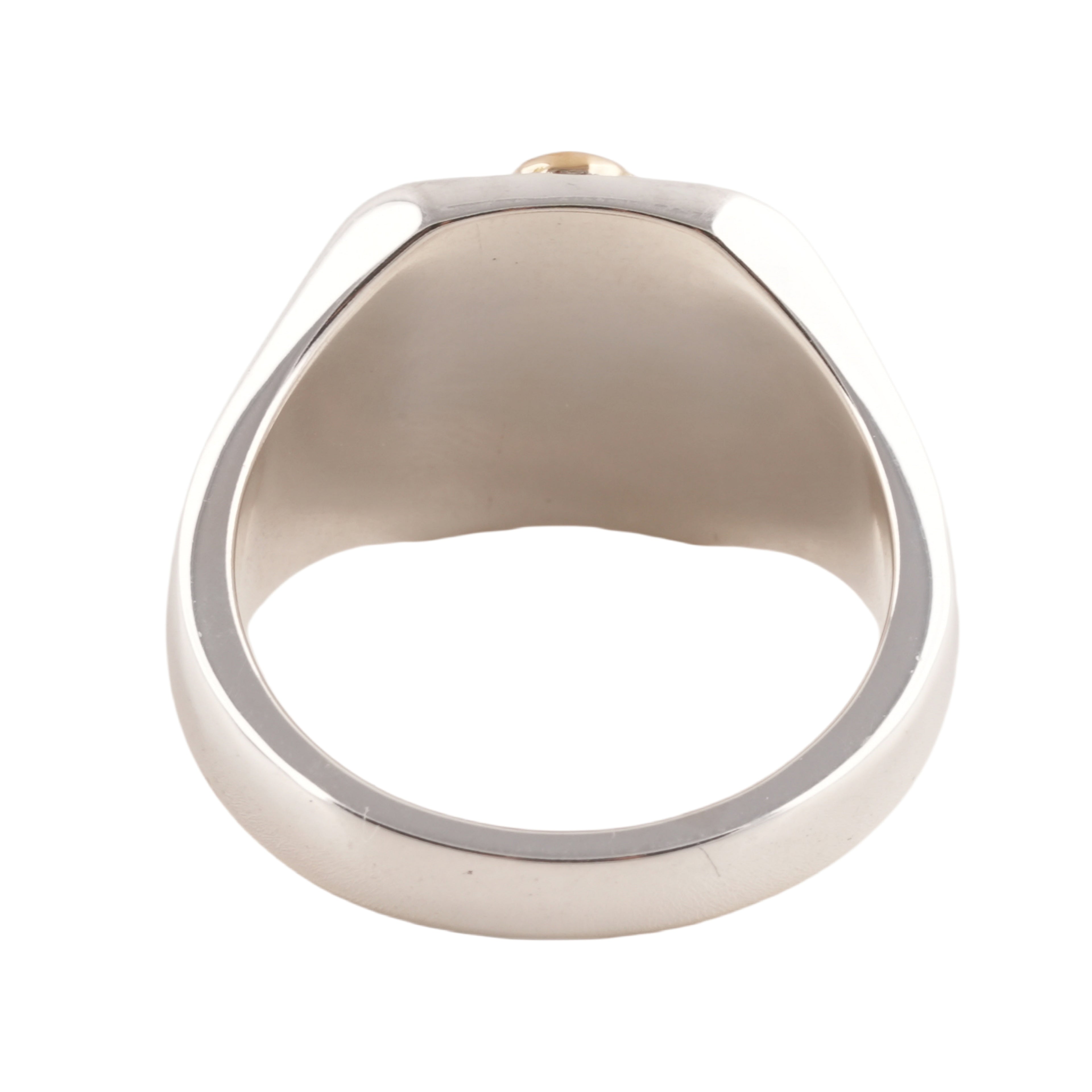 Gold Eagle Silver Signet Ring (US8)