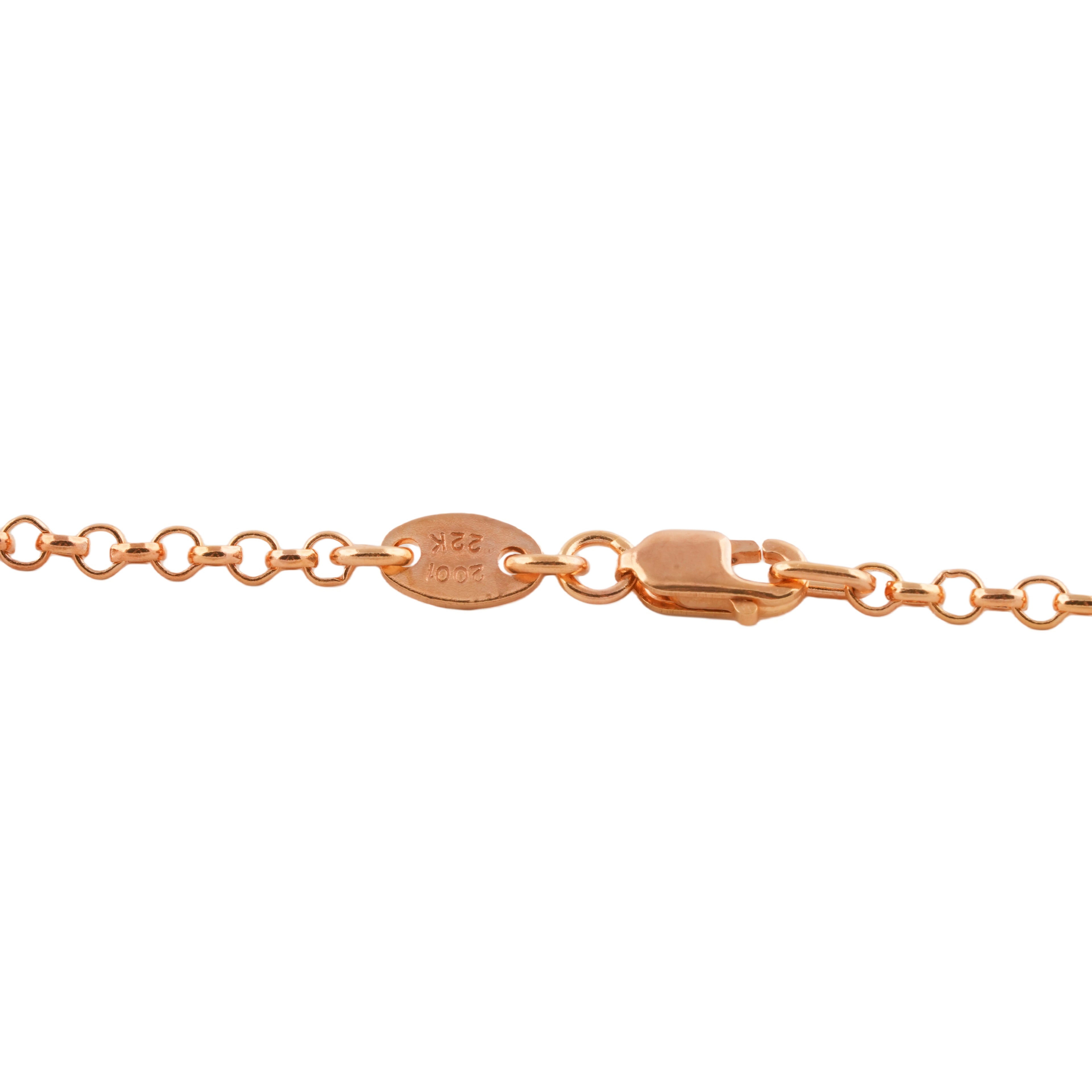 22k Roll Chain Necklace (24inch)
