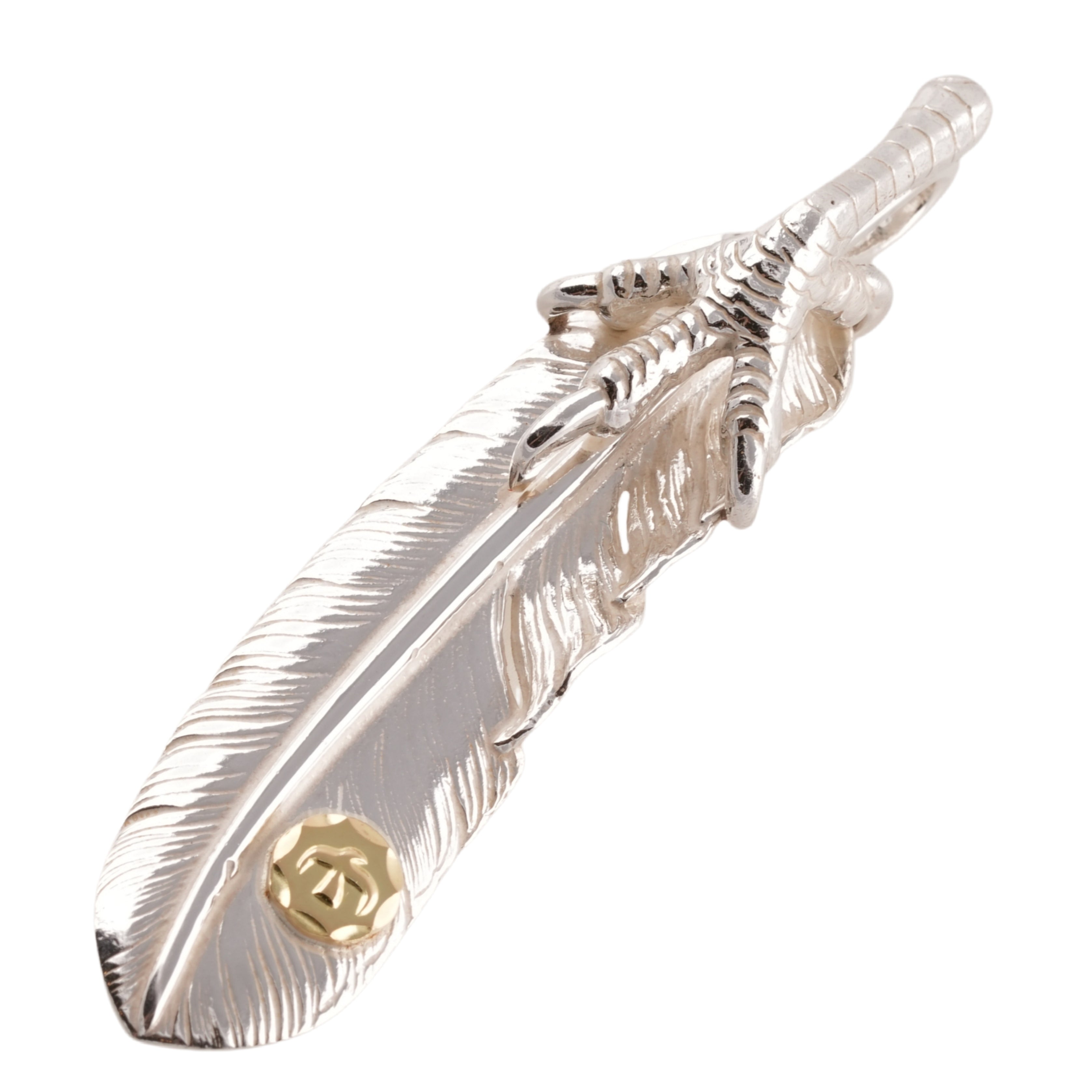 Claw Silver Feather w/ Gold Stamp (Left)(XL)