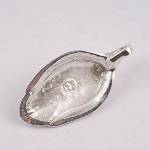 Rope-Bezel Turquoise Eagle Silver Spoon Pendant