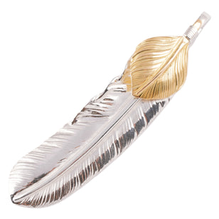 Gold Top Silver Feather (Right)(XL) #00175