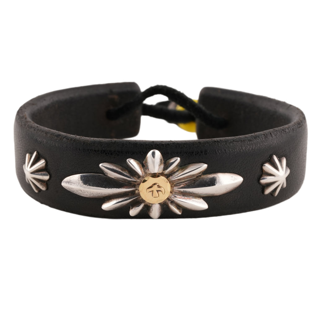 Gold Stamp GC24 3-Concho Leather Bracelet