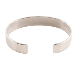 Gold Rose Stamp Flat Silver Cuff (L) (7.5inch)
