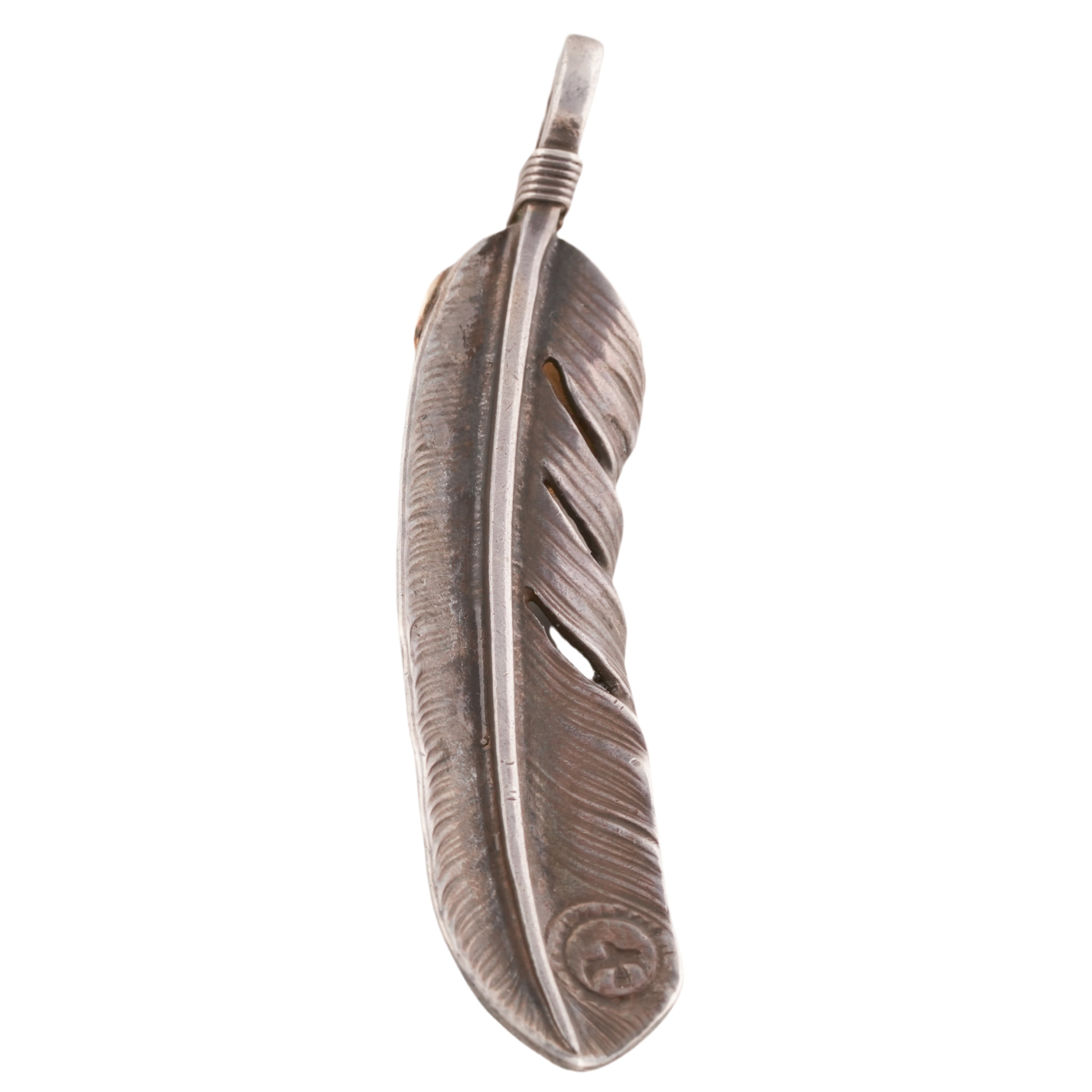 Gold Top Silver Feather (Right)(XL) #00302