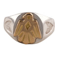 Gold Eagle Silver Signet Ring (Round) (US8) — Goro's
