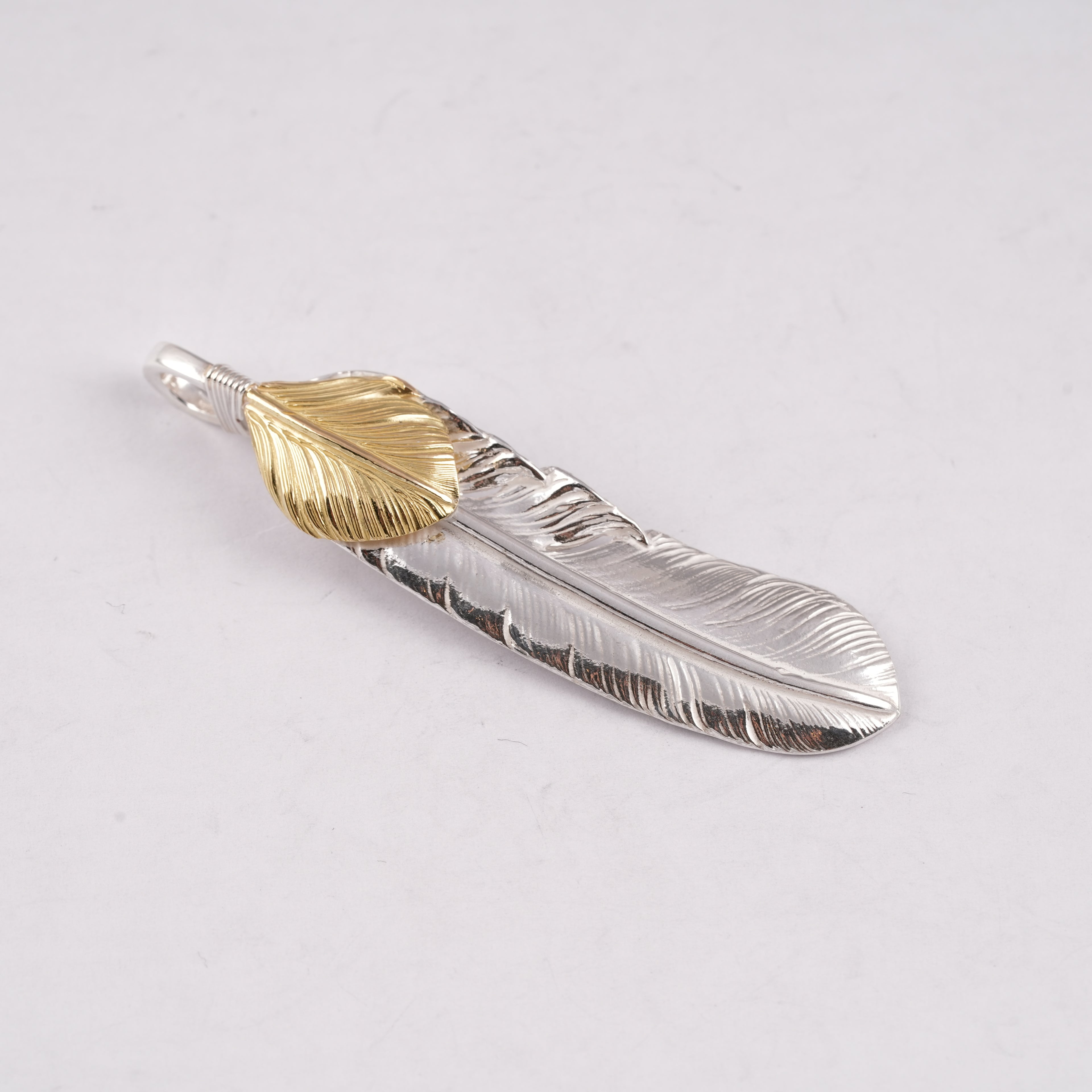Gold Top Silver Feather (Left)(XL)