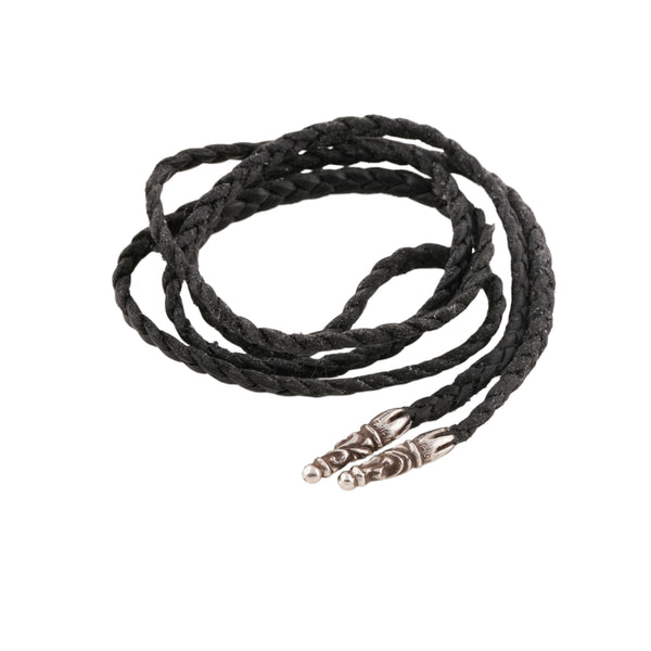 Scroll Leather Braid Necklace