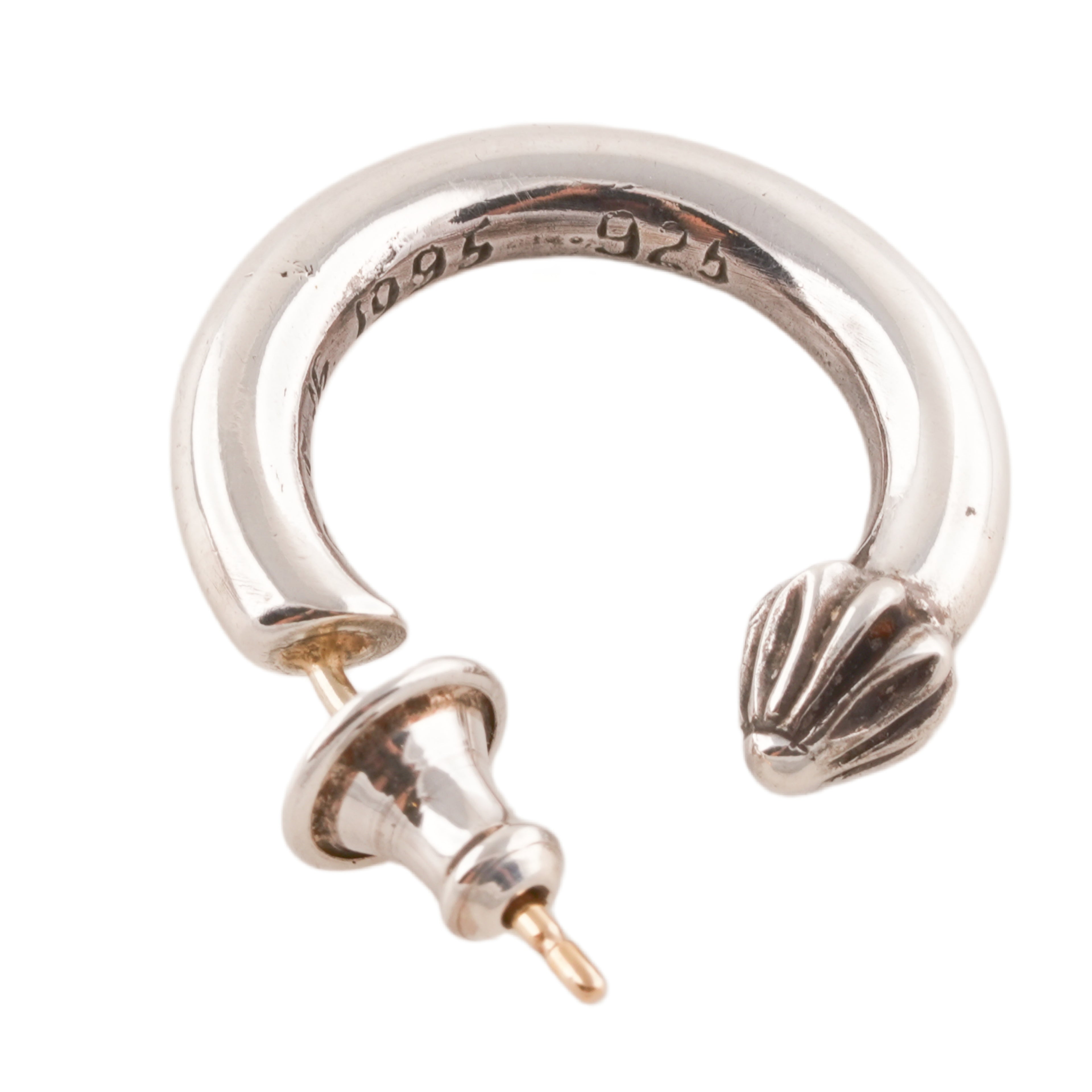 Plain Cross Nail Hoop Earring