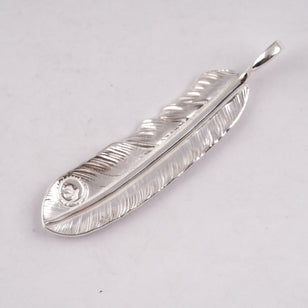 Gold Stamp Silver Feather (Left)(XL) #00190
