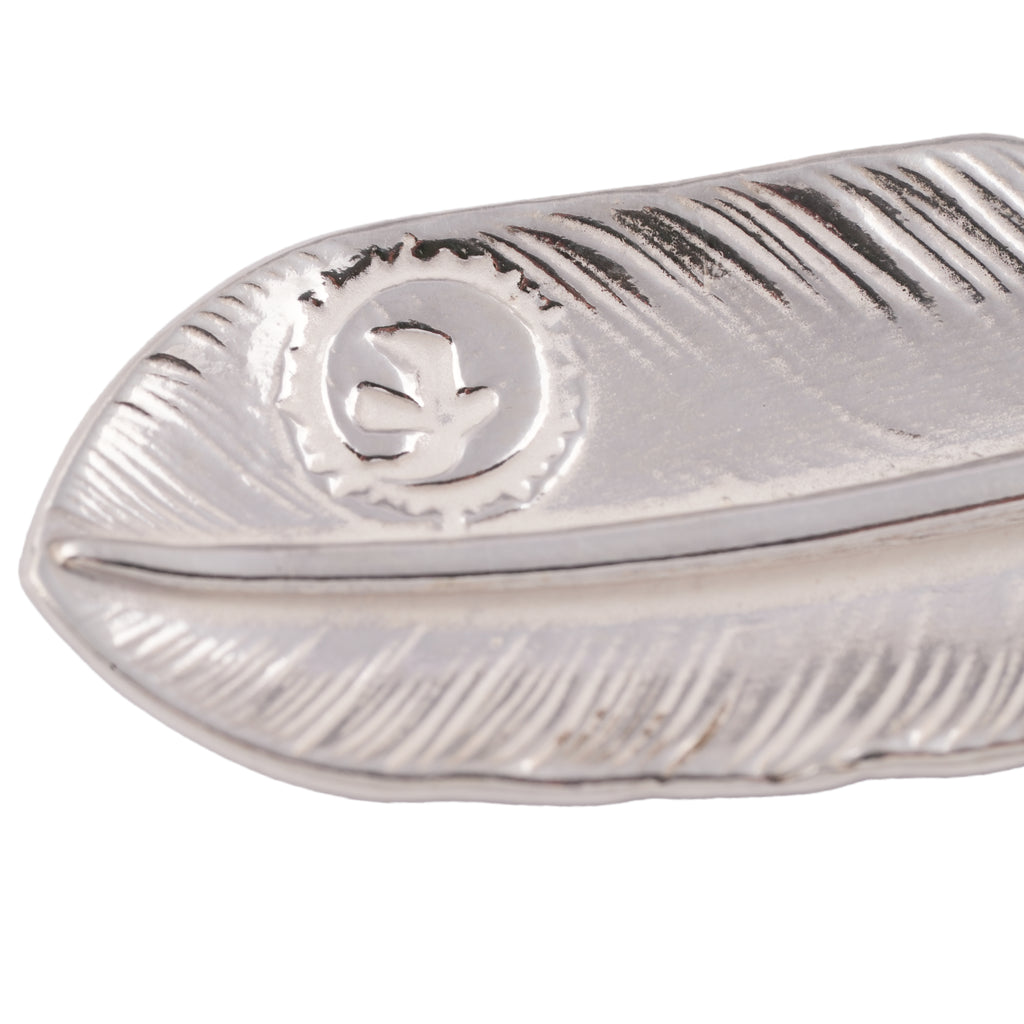 Gold Stamp Silver Feather (Left)(XL) #00190