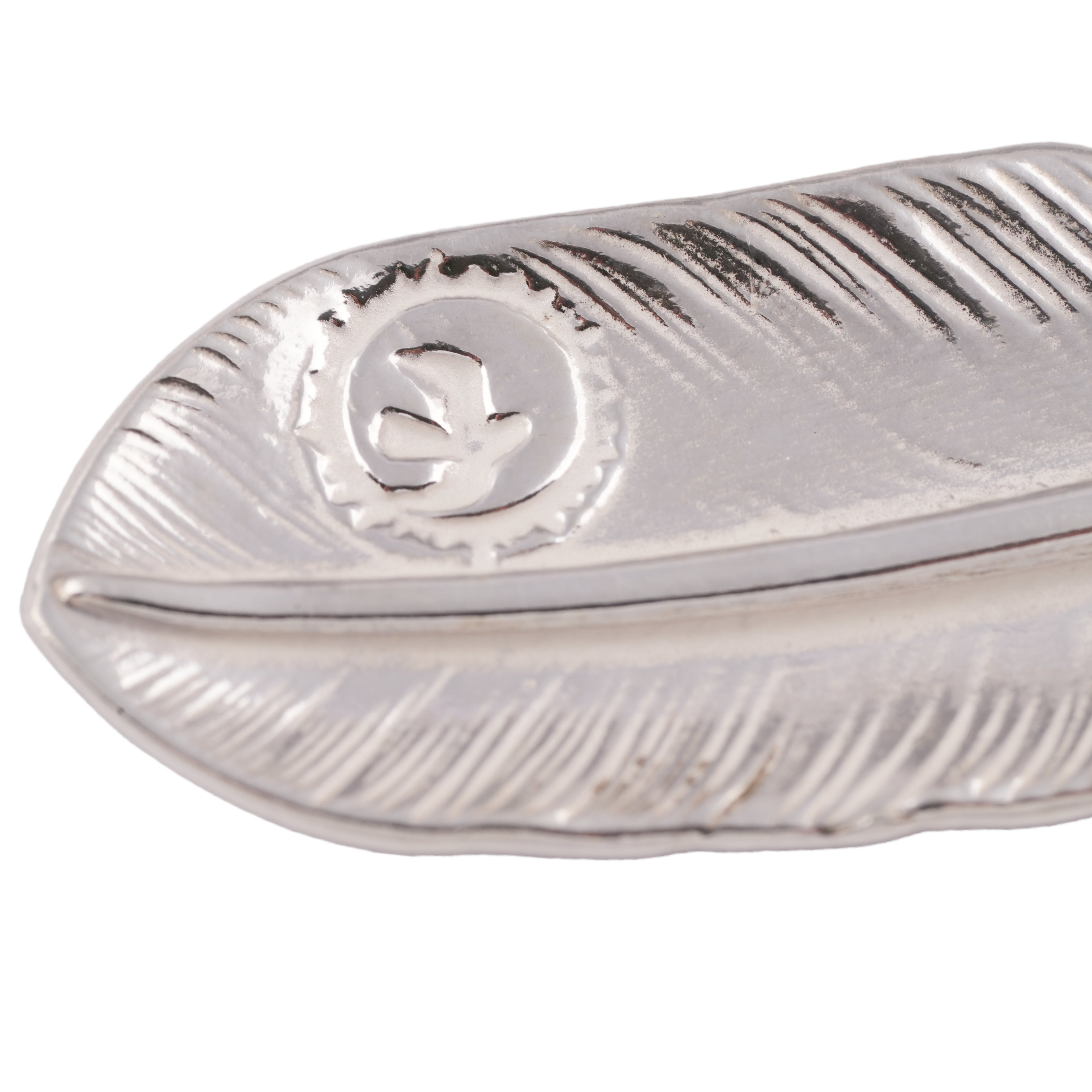 Gold Stamp Silver Feather (Left)(XL) #00190