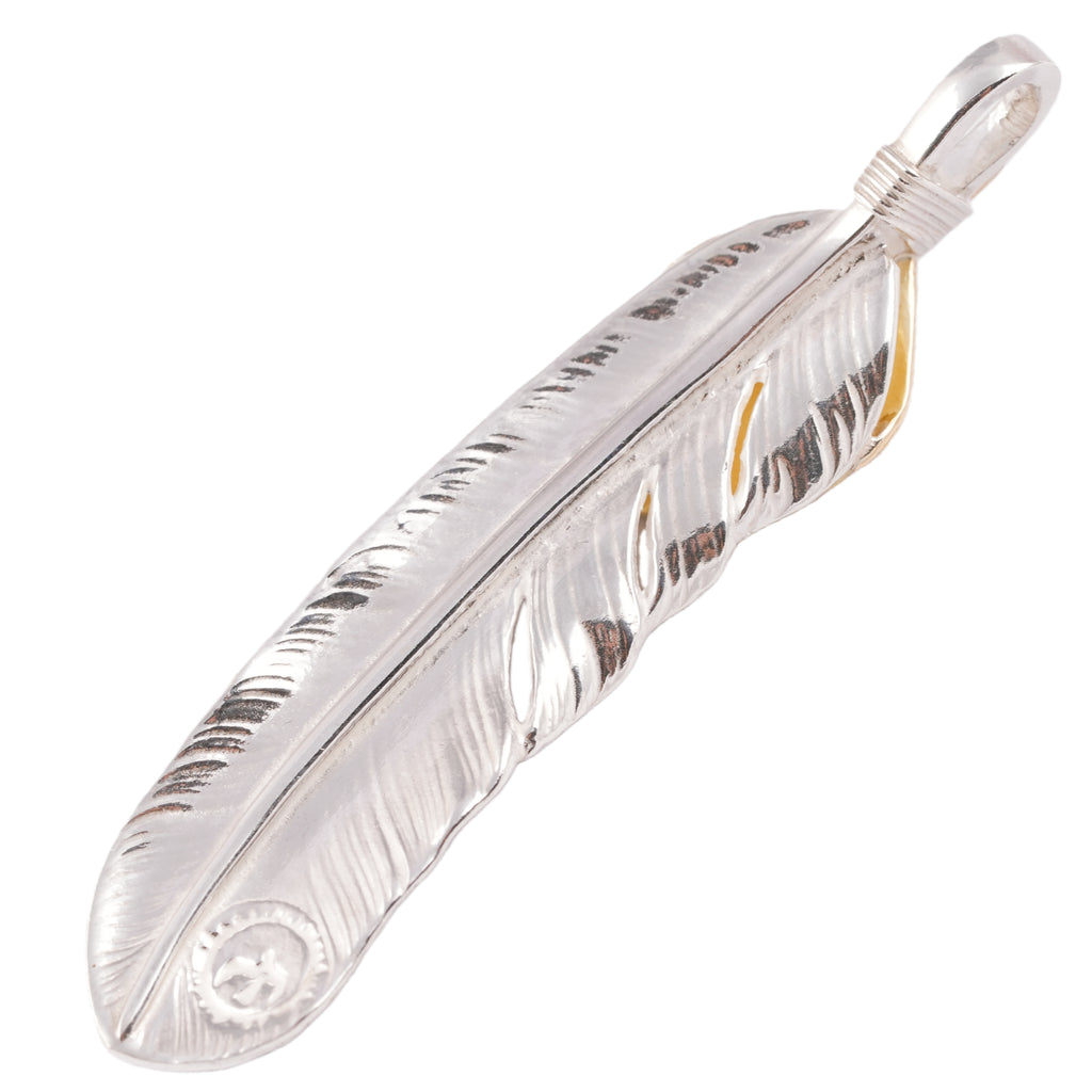 Gold Top Silver Feather (Right)(XL) #00177