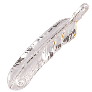 Gold Top Silver Feather (Right)(XL) #00177