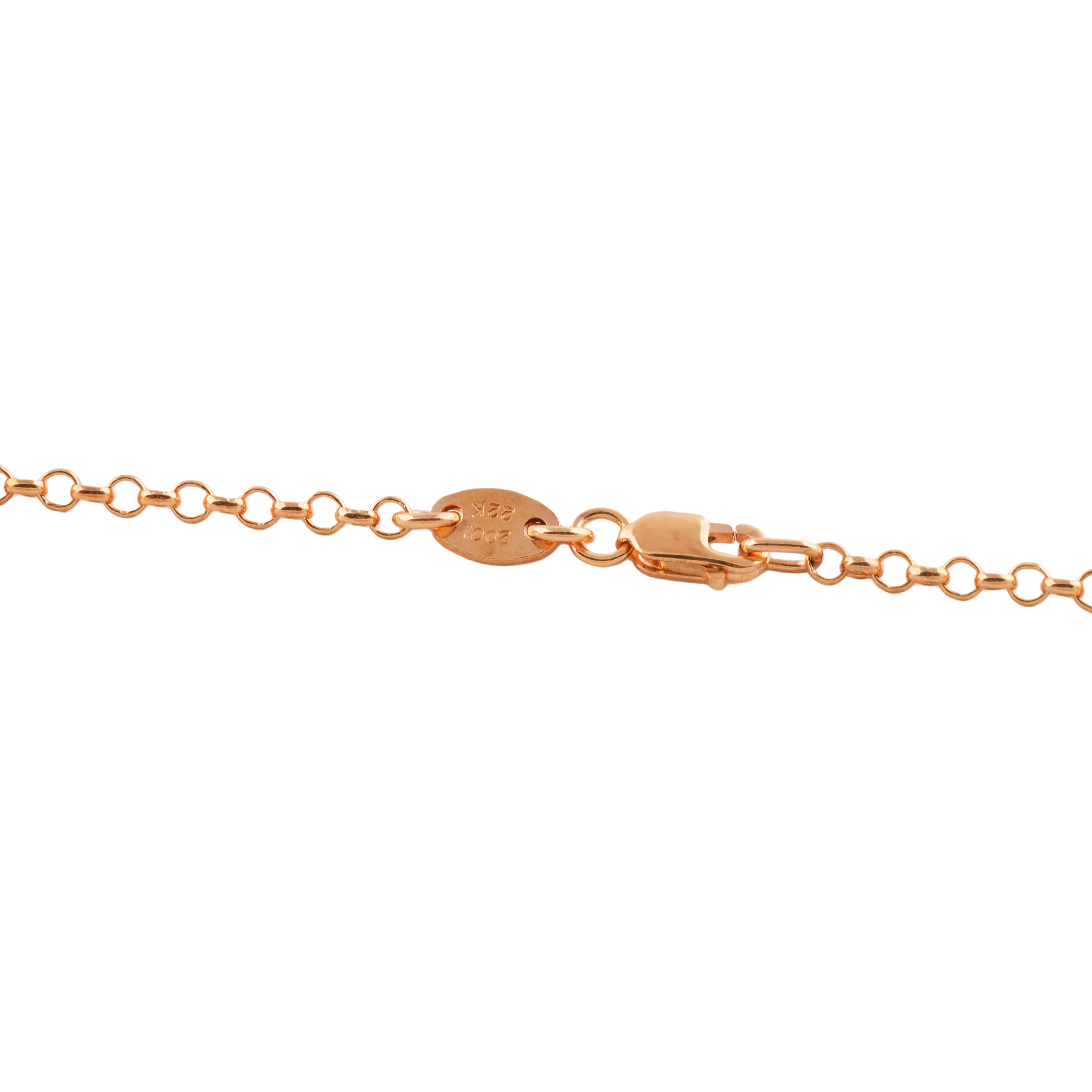 22k Roll Chain Necklace (22inch)