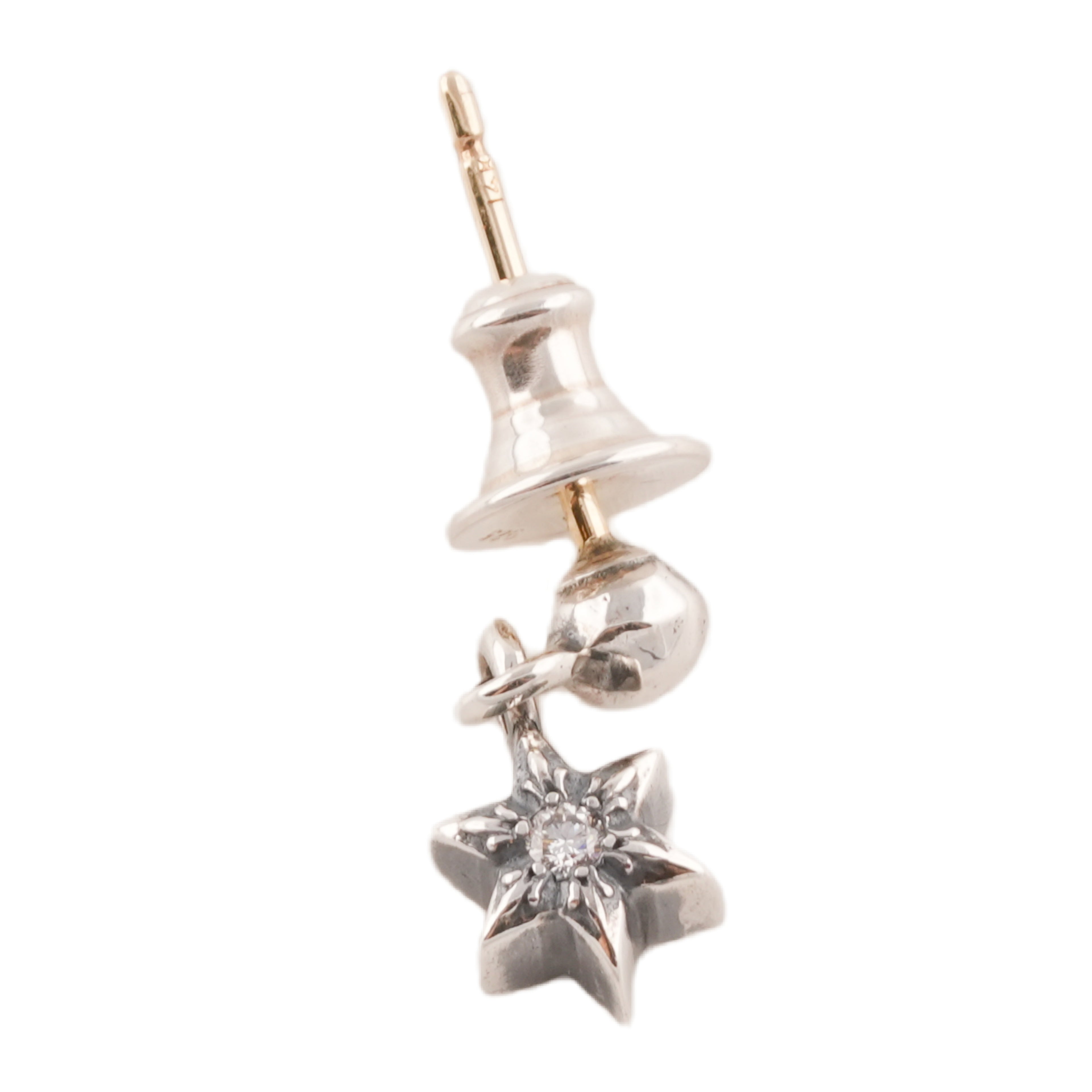 Diamond 6-Point Star Stack Drop Earring