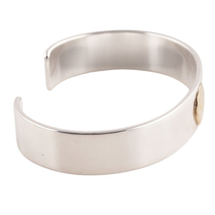 Gold Eagle Stamp Flat Silver Cuff (M) (7inch) #00307