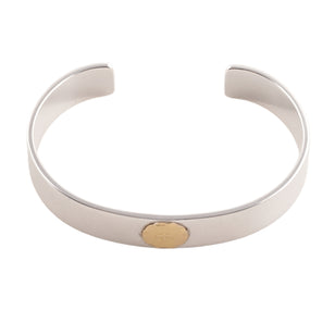 Gold Eagle Stamp Flat Silver Cuff (M) (7inch) #00307