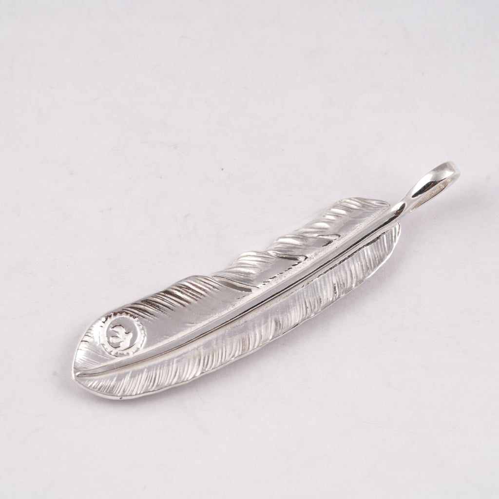 Gold Stamp Silver Feather (Left)(XL) #00186